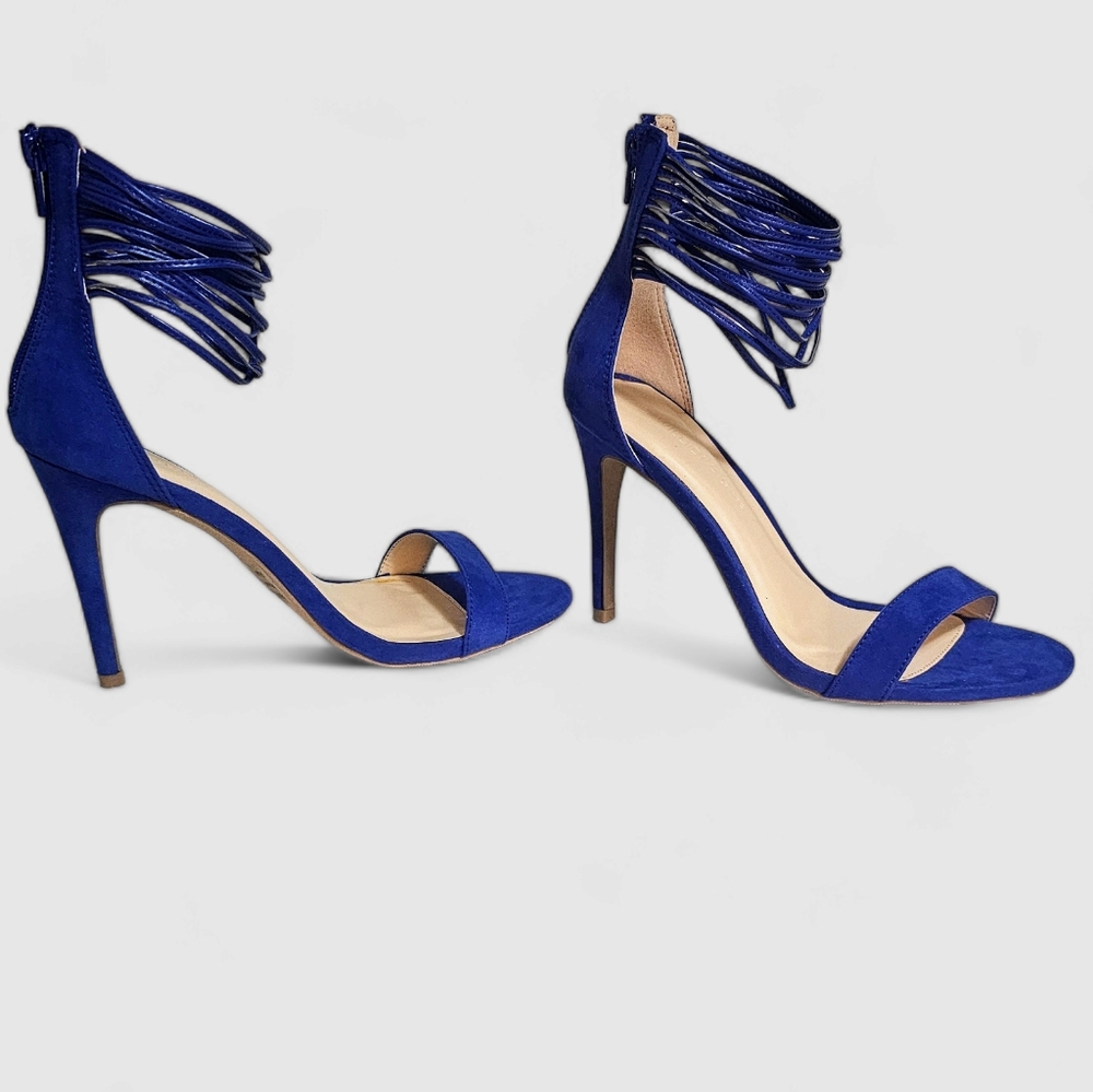 BRAND NEW! Wild Diva Royal Blue Strappy Heels